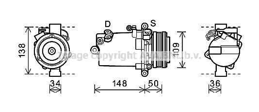 AVA QUALITY COOLING Kompressor,kliimaseade BWAK408